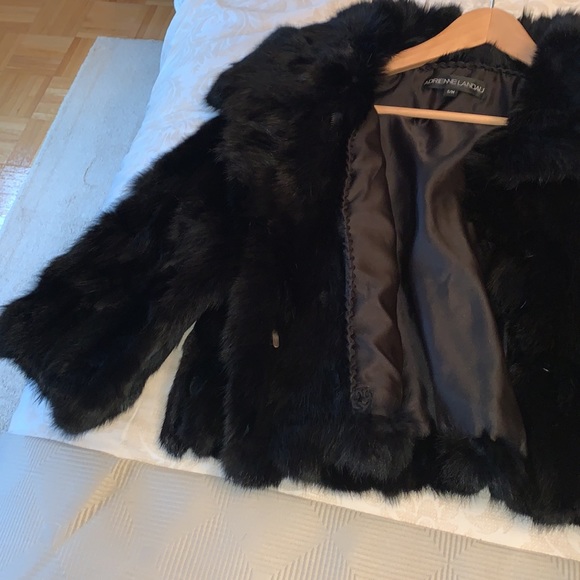 Adrienne Landau black fur jacket - Picture 3 of 3